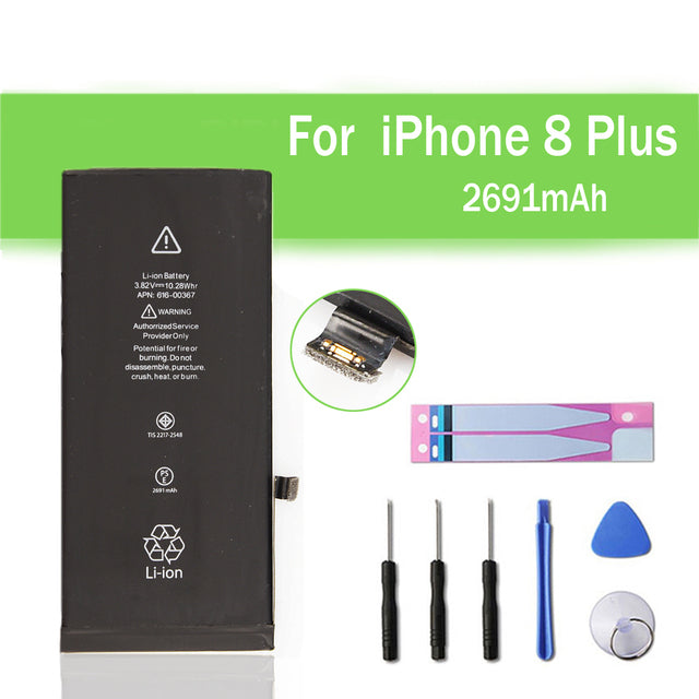Batterie de remplacement pour iPhone 8 Plus, 2691 mAh Batterie de remplacement pour iPhone 8 Plus, 2691 mAh